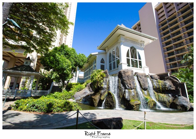 Wedding at the Ocean Crystal Chapel Hilton Hawaiian Village