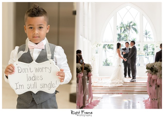 Wedding at the Ocean Crystal Chapel Hilton Hawaiian Village
