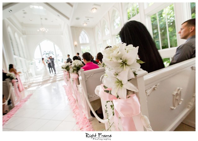 Wedding at the Ocean Crystal Chapel Hilton Hawaiian Village