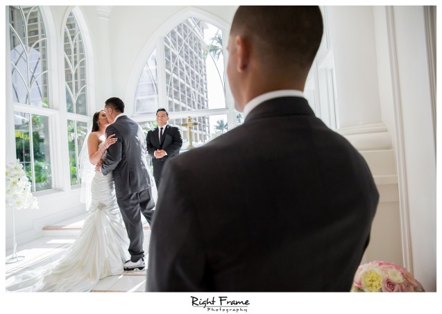 Wedding at the Ocean Crystal Chapel Hilton Hawaiian Village