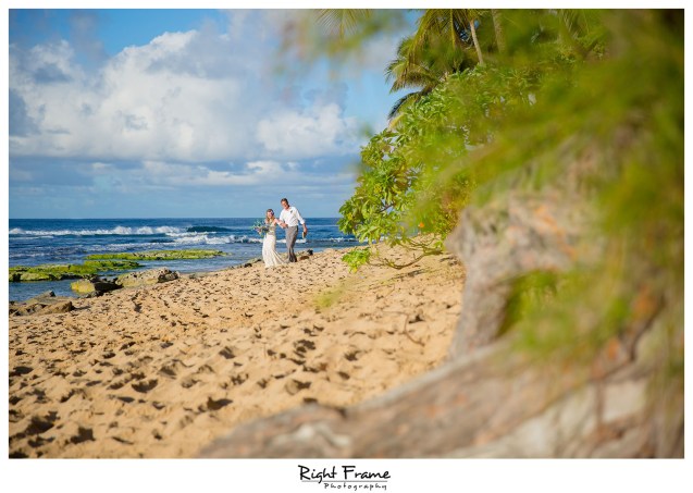 Sunset Beach Wedding Papailoa Beach on North Shore Oahu Hawaii