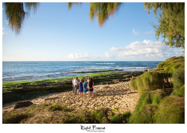 Sunset Beach Wedding Papailoa Beach on North Shore Oahu Hawaii