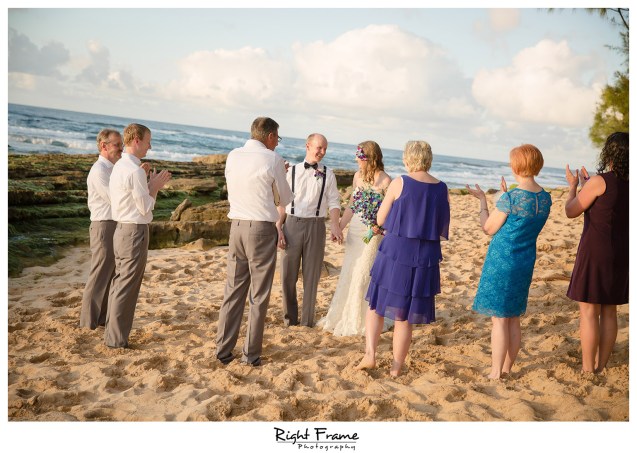 Sunset Beach Wedding Papailoa Beach on North Shore Oahu Hawaii