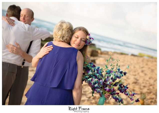 Sunset Beach Wedding Papailoa Beach on North Shore Oahu Hawaii