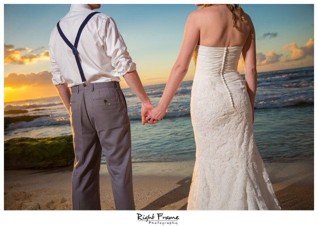 Sunset Beach Wedding Papailoa Beach on North Shore Oahu Hawaii