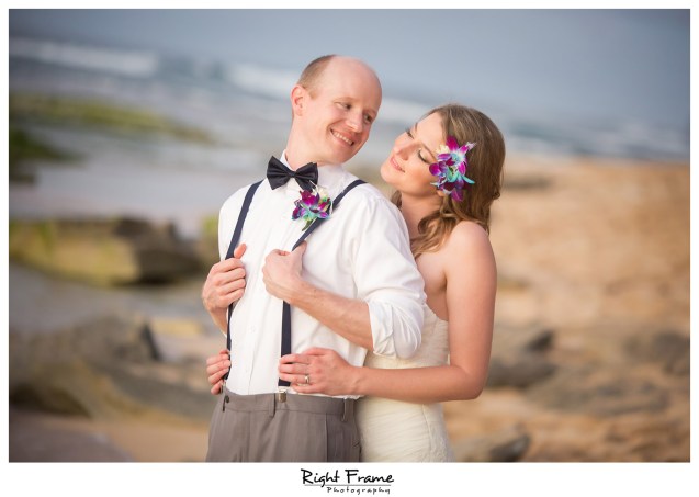 Sunset Beach Wedding Papailoa Beach on North Shore Oahu Hawaii