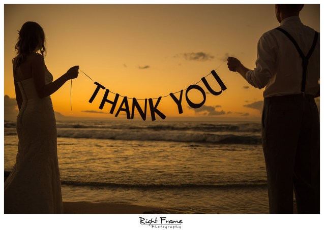 Sunset Beach Wedding Papailoa Beach on North Shore Oahu Hawaii