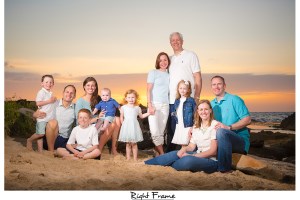 Sunset Family Portraits on Oahu Hawaii