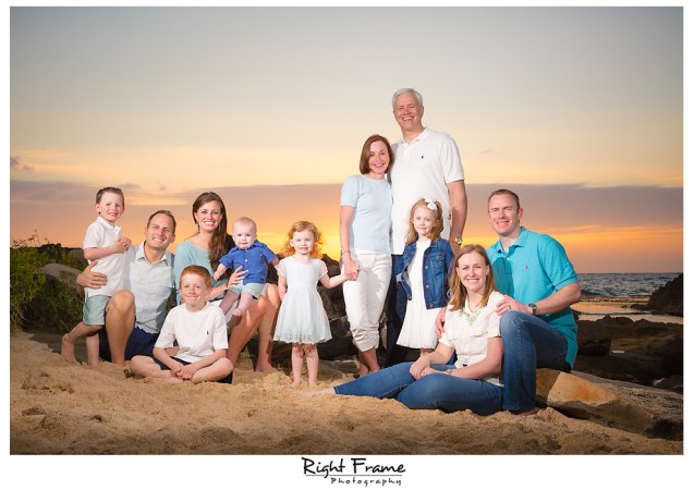 Sunset Family Portraits on Oahu Hawaii