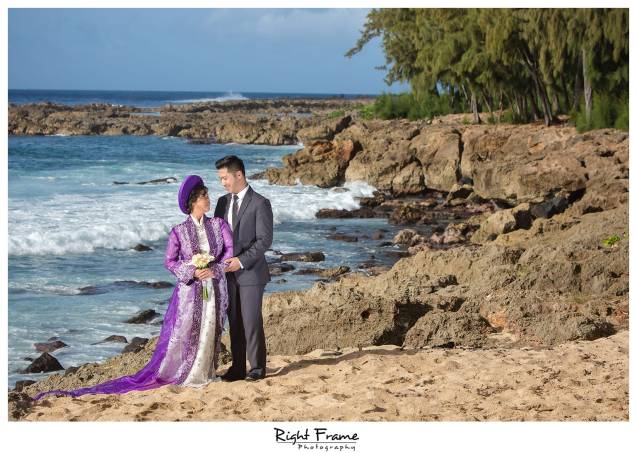 sunset engagement photographer near turtle beach resort oahu