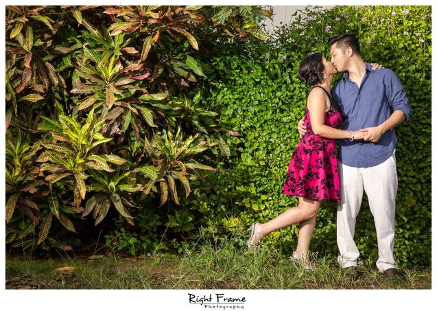 sunset engagement photographer near turtle beach resort oahu