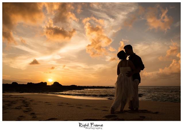 sunset engagement photographer near turtle beach resort oahu