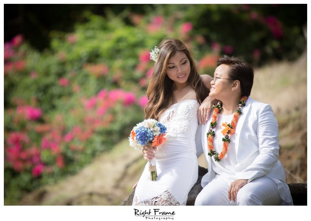 Koko Head Botanical Garden Wedding  The Willows Restaurant Reception