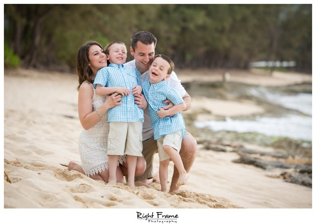 Sunset Family Portraits at Turtle Bay Stables Beach