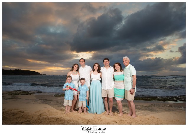 Sunset Family Portraits at Turtle Bay Stables Beach