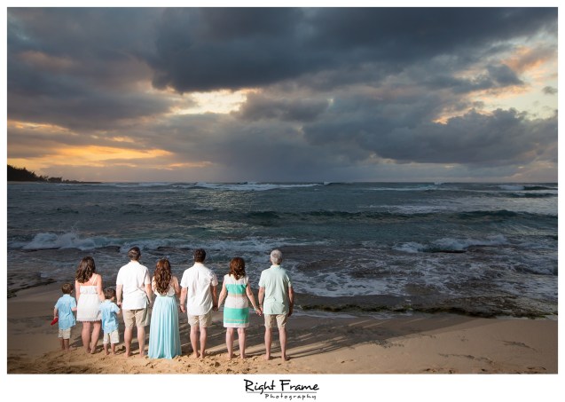Sunset Family Portraits at Turtle Bay Stables Beach