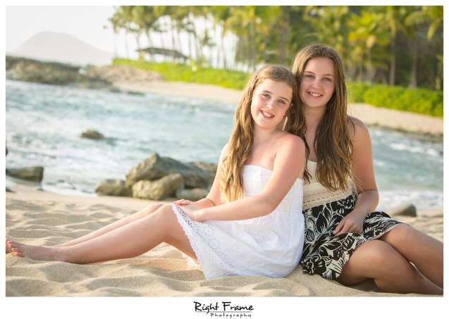 Sunset Family Pictures near Marriott Ko Olina Beach Club