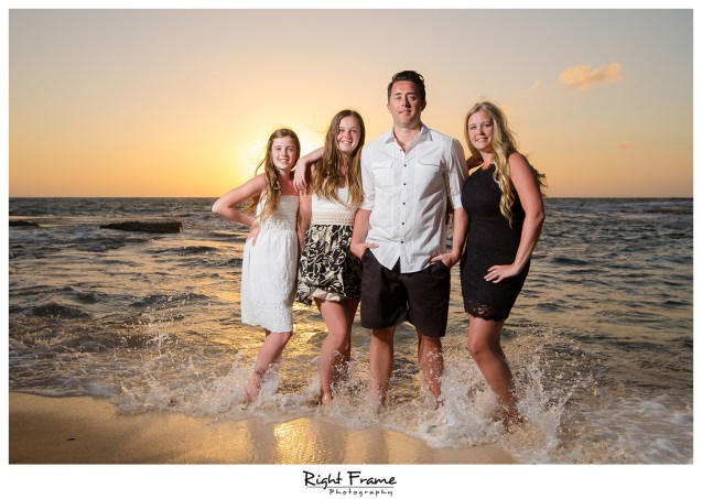 Sunset Family Pictures near Marriott Ko Olina Beach Club