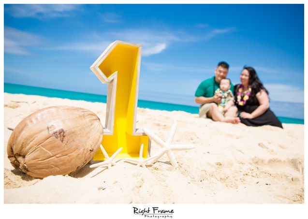 First Birthday Pictures at Waimanalo Beach Oahu Hawaii