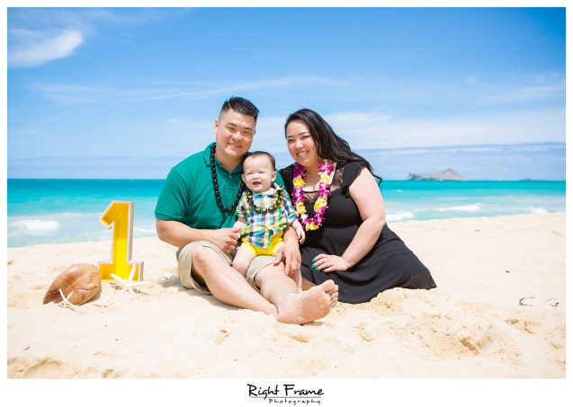 First Birthday Pictures at Waimanalo Beach Oahu Hawaii