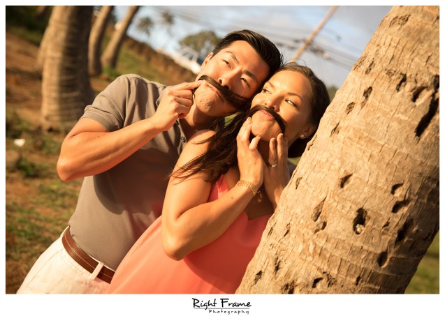 Hawaii Sunset Engagement Photography Sharks Cove Oahu