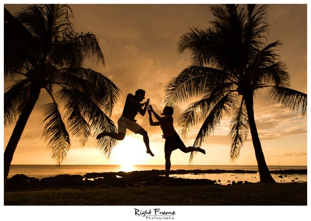 Hawaii Sunset Engagement Photography Sharks Cove Oahu