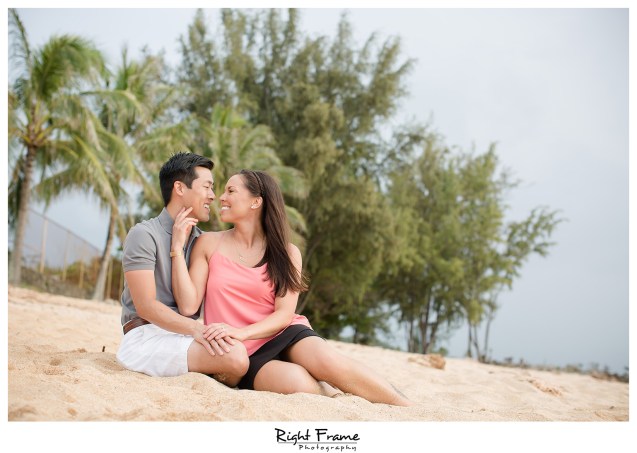 Hawaii Sunset Engagement Photography Sharks Cove Oahu