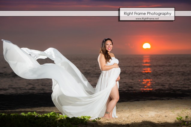 Sunset Maternity Photography Hawaii Oahu