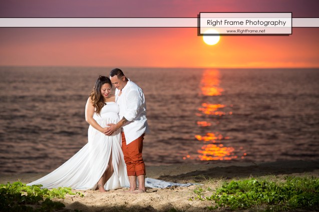 Sunset Maternity Photography Hawaii Oahu