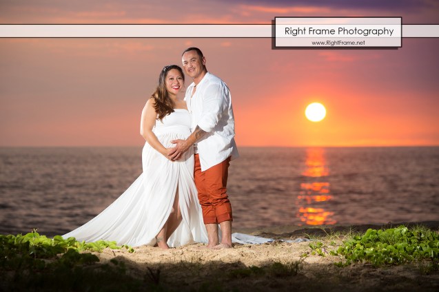 Sunset Maternity Photography Hawaii Oahu