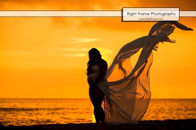 Sunset Maternity Photography Hawaii Oahu