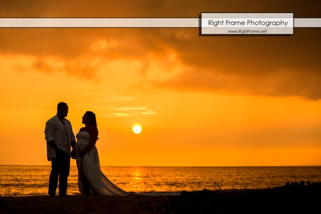 Sunset Maternity Photography Hawaii Oahu