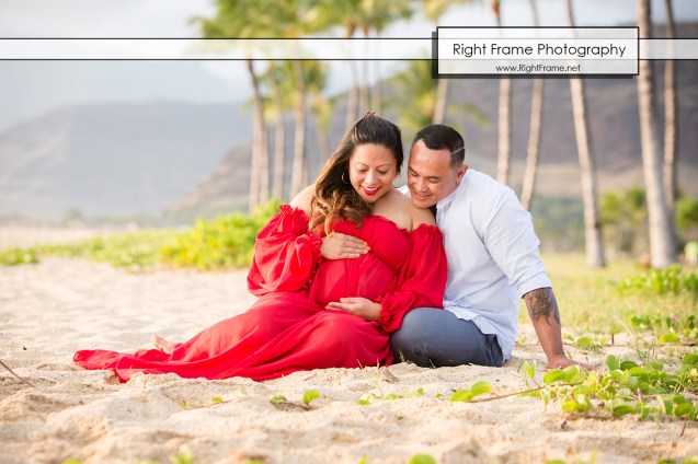 Sunset Maternity Photography Hawaii Oahu