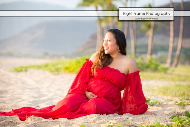 Sunset Maternity Photography Hawaii Oahu