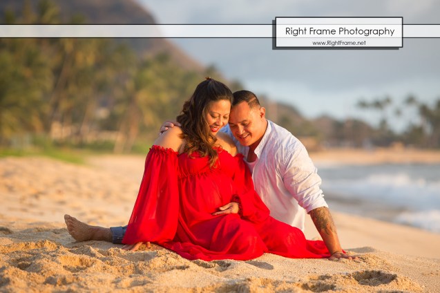 Sunset Maternity Photography Hawaii Oahu