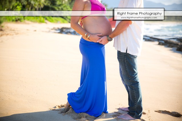 Affordable Maternity Photography Oahu Papailoa Beach