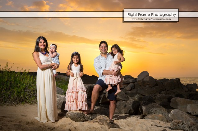 Sunset Family Photography in Ko'Olina Oahu Hawaii
