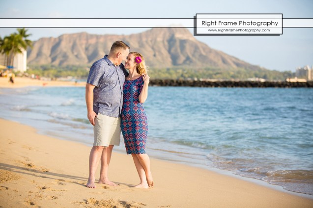 Sunset Engagement Photo Session on Waikiki Beach