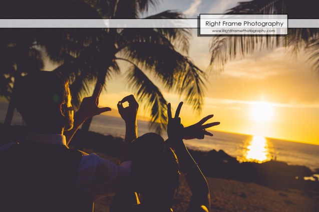 Oahu Sunset Wedding Sharks Cove North Shore 