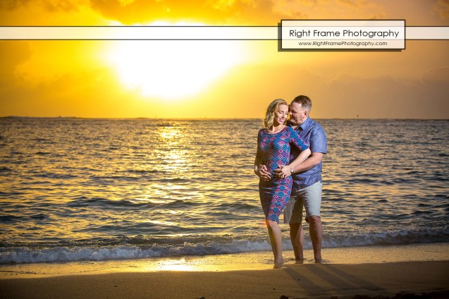 Sunset Engagement Photo Session on Waikiki Beach
