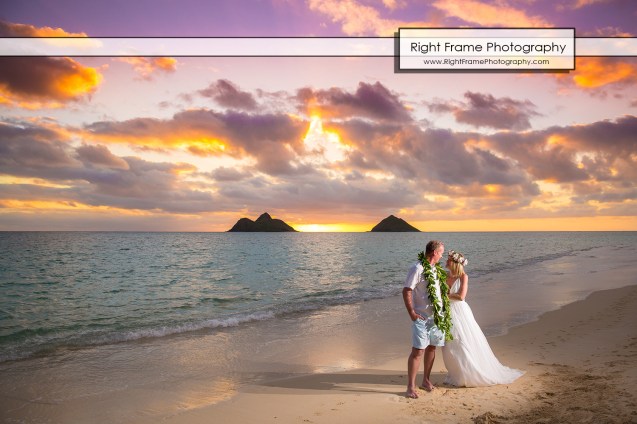 Sunrise 25th Wedding Anniversary in Lanikai Beach Oahu