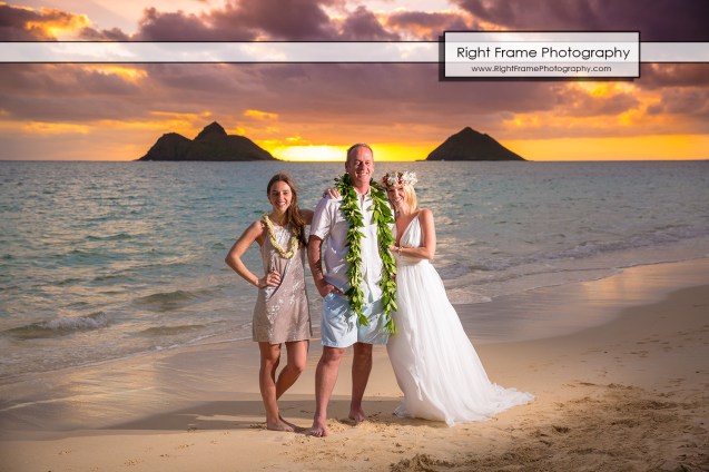 Sunrise 25th Wedding Anniversary in Lanikai Beach Oahu