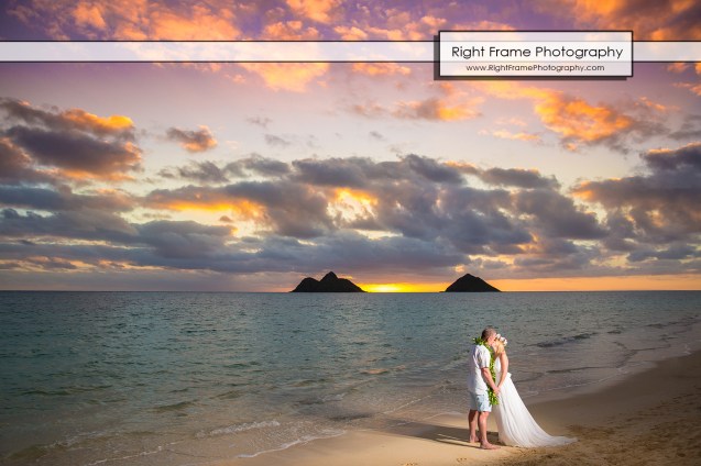 Sunrise 25th Wedding Anniversary in Lanikai Beach Oahu