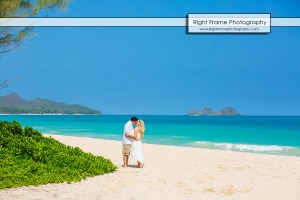 Bellows Beach Engagement Photos Hawaii