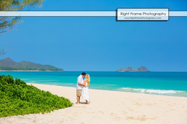 Bellows Beach Engagement Photos Hawaii