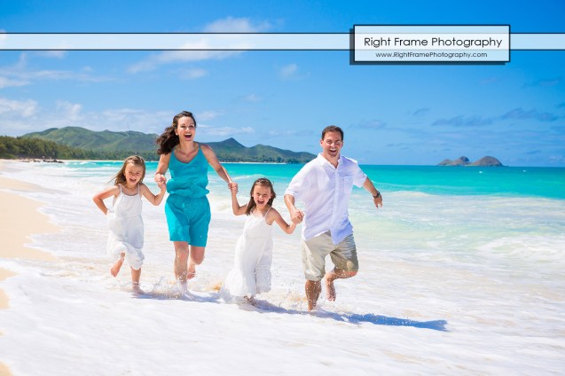 Fun Family Beach Pictures in Oahu Hawaii 
