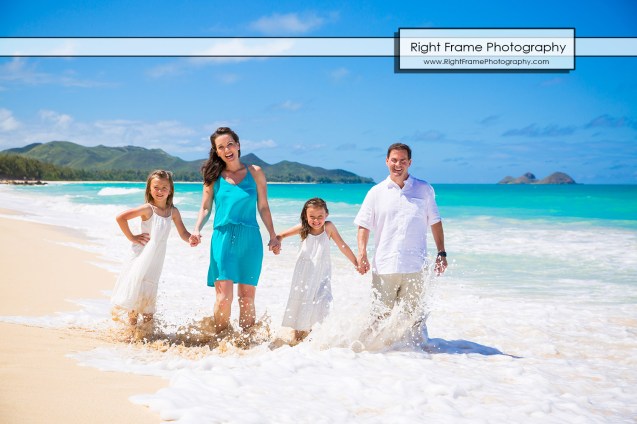 Fun Family Beach Pictures in Oahu Hawaii