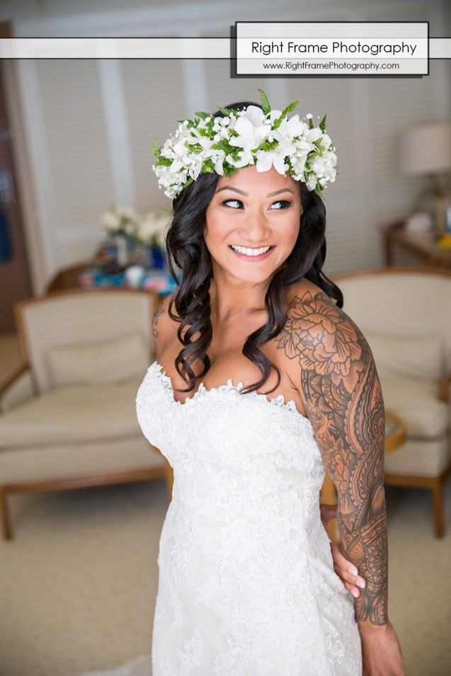 Waikiki Wedding at the Halekulani Hotel Hau Terrace