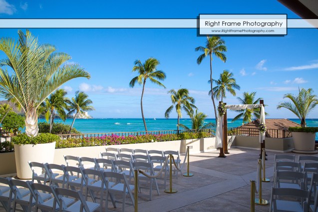 Waikiki Wedding at the Halekulani Hotel Hau Terrace