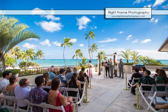 Waikiki Wedding at the Halekulani Hotel Hau Terrace